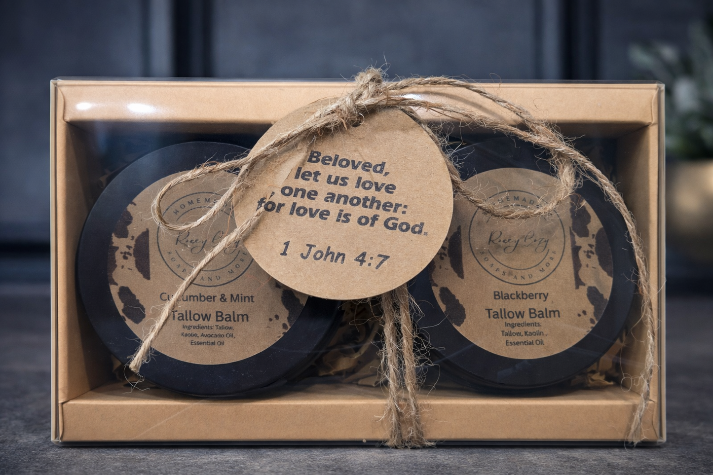 2oz Cucumber & Mint/ Blackberry Tallow Balm Gift Set