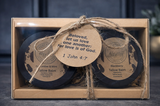 2oz Cucumber & Mint/ Blackberry Tallow Balm Gift Set