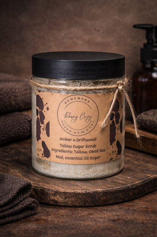 Amber & Driftwood Tallow Sugar Scrub