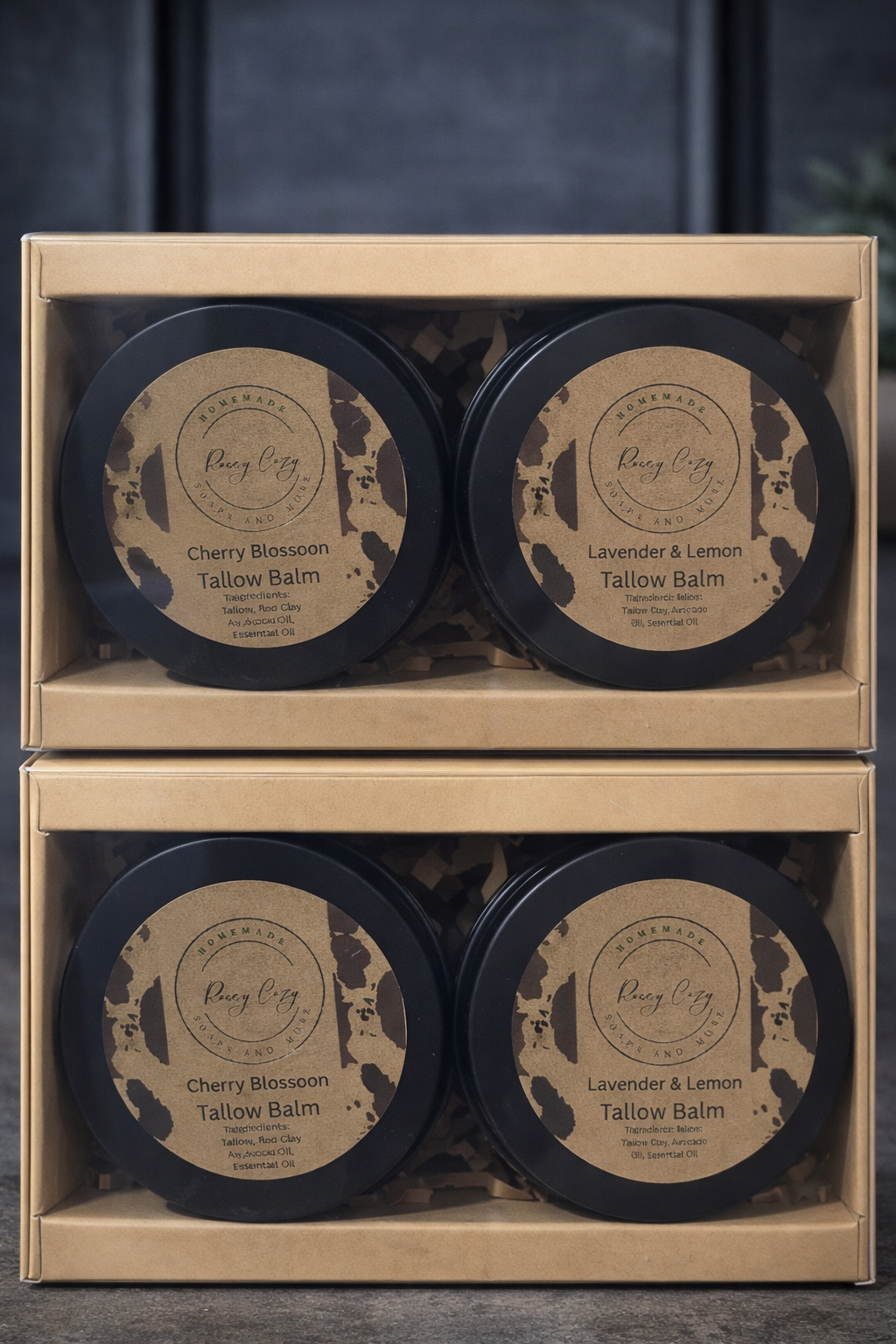 Cherry Blossoms/Lavender & Lemon Tallow balm gift set