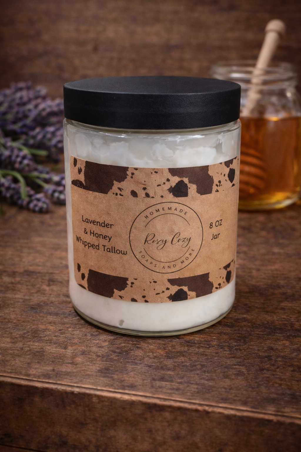 Lavender & Honey Whipped Tallow 8oz jar