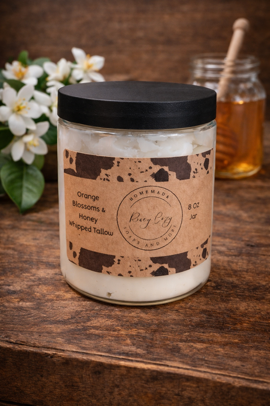 Orange Blossoms & Honey Whipped Tallow 8oz jar